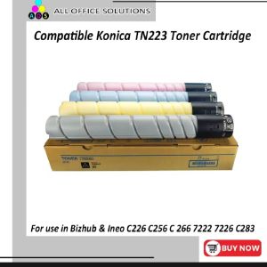 AOS Compatible Konica TN223 toner cartridge (Premium Japan powder) for use in  Bizhub & Ineo C226 C256 C 266 7222 7226 C283