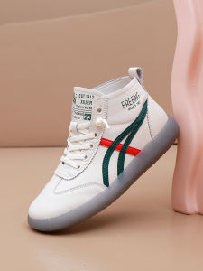 Womens Martin Boots Short Fur Lined Casual Soft Bottom Leather Shoes High Top Autumn Winter Cotton Three Sheeps Shoes