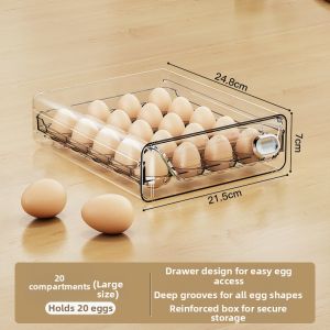 Timer Drawer-style Egg Storage Container
