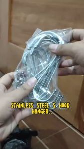 Hanger Gantungan Model Huruf S (10 PCS) Hook Stainless Steel 6 CM - Silver