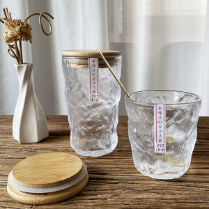 Japanese-Style Ice Cup with Lid Fancy Heat-Resistant Tea and Water Glass Cup Ins Drink Cup Good-Looking Whiskey Shot Glass