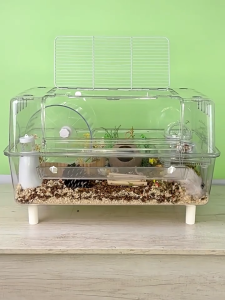 Hamster Cage Crystal Full Set 62cm Acrylic Hamster Cage Transparent Hamster Cage