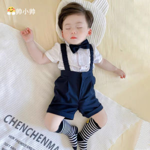 British Style Baby Boy Birthday Suit Cute One Year Old Baby Clothes Cotton Blend Fabric Childrens Formal Wear Baby Shower Gift