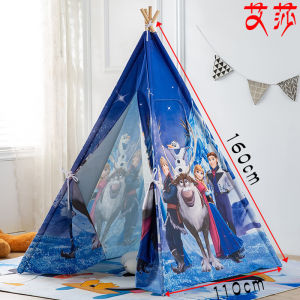 Elsa Cartoon Childrens Tent Indoor Game House Boys Girls Small House Castle Mongolian Tent Separate Bed Magic Tool Toy
