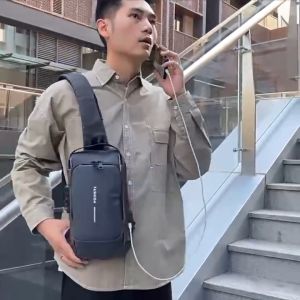 กระเป๋า คาดอก มอเตอร์ไซค์ กันขโมยมีที่ล็อกรหัส กันน้ำ คุณภาพสูง