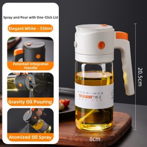Spray and Pour Dual Use Glass Oil Bottle
