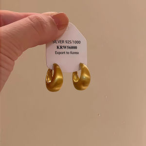 Pianist | Gold Matte Antique Silver Plated Hoop Earrings