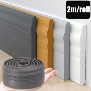 สติ๊กเกอร์ติดลายบัวแบบมีกาวในตัวยาว2เมตร/ม้วนกันน้ำสติ๊กเกอร์ติดตู้3D หนาโปสเตอร์ติดมุมกันการตกแต่งขอบบ้าน