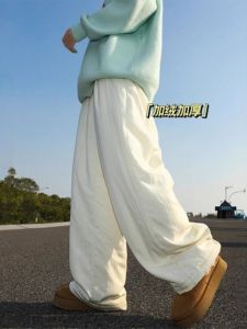 Dopamine Mountain Cotton Pants Men Women Cold Resistant Low Waist Straight Leg Casual Long Trousers Winter Fashion Brand