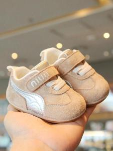 New Autumn Anti-Slip Soft Bottom Baby Shoes Easy to Wear And off Magic Tape Prevent Kicking Suitable for 0-12 Months Babies