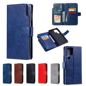 Flip Leather Case For Samsung Galaxy S24 FE S25 Ultra Plus + A06 A16 Retro Card Slots Wallet Holder Cover