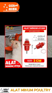 alat minum poultry P002 nepel merah nossel nosel minum ayam puyuh