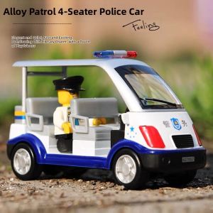 Simulation Alloy Police Car Model 1:32