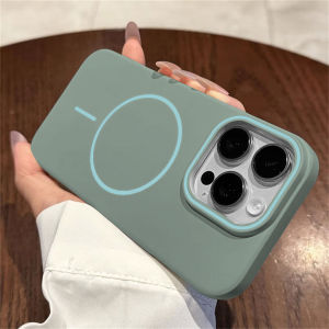 Luxury Slim Wireless Charging Matte Magsafe Phone Case For iPhone 17 Air 16 16e 15 14 13 12 11 Plus Mini Pro Max X XR XS Max 7 8 Plus Se 2020 Solid Color Shockproof Magnetic Hard PC Cover Casing