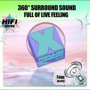 🎁 【Readystock】 + FREE Shipping 🎁 X1 Mini Bass Bluetooth Speaker Wireless Cool Clear HiFi Stereo Colorful Square Speaker Suitable for Outdoors and Indoors