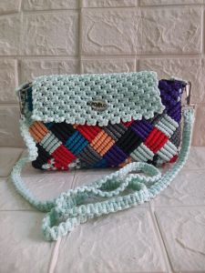 tas rajut selempang /tas rajut talikur/ tas hp wanita/tas wanita murah/tas rajut murah
