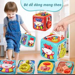 Đồ Chơi Giáo Dục Đầu Đời Cho Bé - Hộp Âm Nhạc Đa Năng 6in1 Mẫu Mới Cho Bé Phát Triển Giác Quan Trí Não