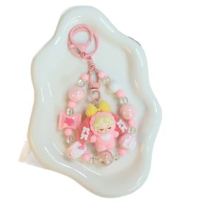 Cute Plush Bubble Wendy Keychain with Accessories Trendy Play Cute Particle Phone Chain Couple Backpack Pendant
