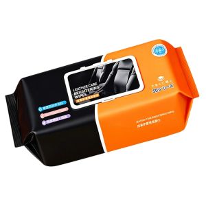Cleaning Interior Leather Care Quick Stain Removal No-Rinse Car Wet Wipes