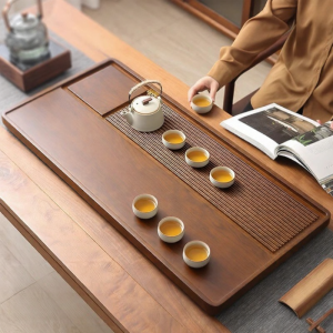 Solid Wood Tea Tray Home Office Use Drying Function