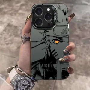 Bandai | Ốp Điện Thoại Naruto Sasuke Black White Sketch Hard Matte Cho Xiaomi Redmi Note Series 11S 10S 9S - Vỏ Điện Thoại Hai Lớp Chống Trầy Xước