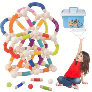 Flexible Retractable Magnetic Stick Building Toy Set Magnetic Constructor Blocks Set Toys for kid Boys Girls Magnetic Tube Block