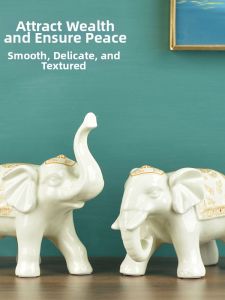 Jingdezhen Ceramic Elephant Decoration