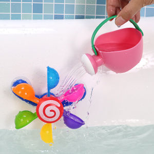 Baby Bath Time Fun Water Sprinkler Toy Set for Boys And Girls Bath Tub Playful Water Play Shower Head Plastic Manual Powered