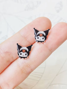 Cute Devilish Pure Silver Earrings Womens Clip-On Fashionable Creative Korean Style Jewelry  out New Trend