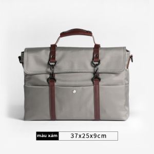 Túi Xách Vải Canvas Thường Ngày Cho Nam Túi Đeo Vai Đơn Túi Đựng Máy Tính Túi Công Sở Đơn Giản Túi Đựng Tài Liệu Túi Xách Vải Cotton Túi Xách Tròn
