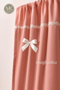 Tirai Gorden Kolong Dapur Polos Katun Premium Tebal Renda Bunga