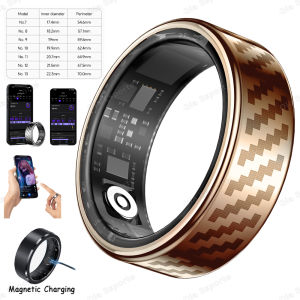 New Smart Ring Message Reminder Call Alert Heart Rate Blood Oxygen Sleep Monitor Pedometer 5 ATM Waterproof Smartring Men Women
