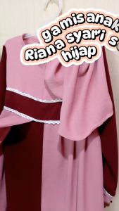GAMIS ANAK PEREMPUAN SYARI SET HIJAP PASMINA RIANA TERBARU