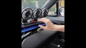 Z-Gadget⚡Triple Car Fan Strong Triple Fan 360° Air Conditioning 3X Cooler Desktop USB Mini Fan with Parking Number For Car & Truck Kipas Kereta