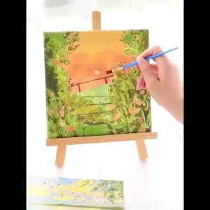 Digital Oil Paint By Numbers 20x 20cm Canvas Frame Number Painting Decor Wall Painting