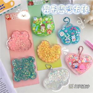 Shape Shifting Sand Guka Bricks Cartoon Oil Guka Plate DIY Guka Mahjong Keychain Guka Card Holder Decorative Ins Style Fruit Sand Guka Plate