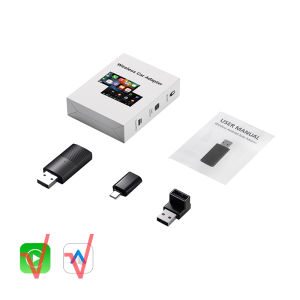 Car Tv Mate Wired to Wireless Carplay Android Auto Adapter HDMI Multimedia Video Converter for Neflix Youtube TV Stick Game Box