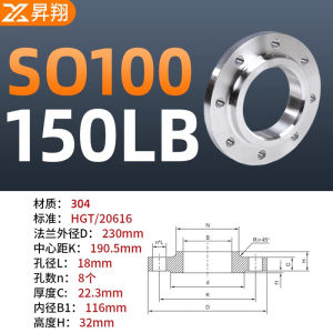 Standard 304 Stainless Steel Flat Weld Neck Flange SO Disc HG/T20616-2009 ANSI B16.5 Hardware Mechanical Accessories
