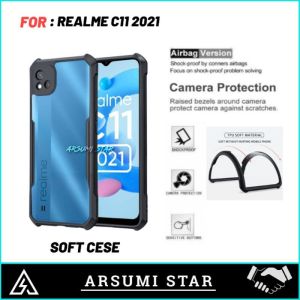 CASE REALME SERIES HARDCASE ARMOR TPU SHOOKPROF TRANSPARAN CASING REALME C11 / 2021 / C11 / C12 / C15