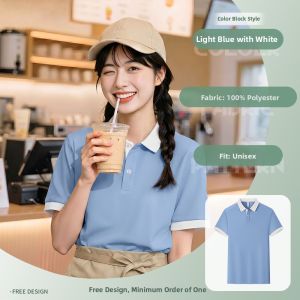 Customized Catering Polo Shirt Workwear Logo Print Tshirt
