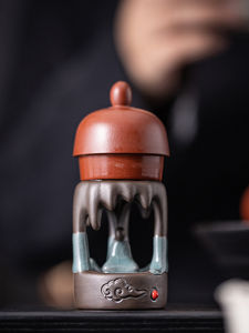 Retro Chinese Ceramics Geyao Tea Pot Lid Holder Zen Style Home Use Ceramic Tea Set Accessories for Gongfu Tea Brewing