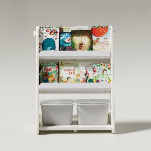 BabyPods Integrated Wall-Mounted Mobile Bookshelf Storage Cabinet Magnetic Whiteboard Childrens Picture Book Stand