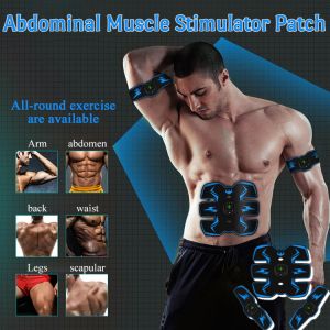 EMS Microcurrent Massage Abdominal Muscle Patch Waist Trainer Fitness Weight Loss Body Shaper For Men Women USB Rechargeable