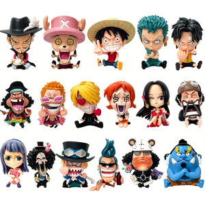 Bandai | Chibi Big-Headed Luffy One Piece GK Sitting Pose Zoro Chopper Enel Empress Action Figures Anime Toys Decorations Gifts In Stock