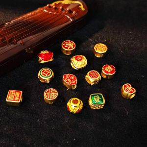 Trendy Gold-Imitating Enamel Blue Hand Bracelet Beads DIY Accessories Ancient Method Sand Gold Parts Bracelet Beads Road Unblocked