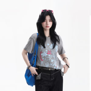 zuocisankon | Colorful Dopamine Print Breathable Knit T-Shirt