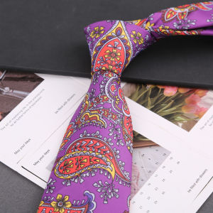 Soft Mens Tie Imitation Silk Colorful 8cm Paisley Flower Dot Patterns Business Party Gentleman Necktie Accessories Gifts
