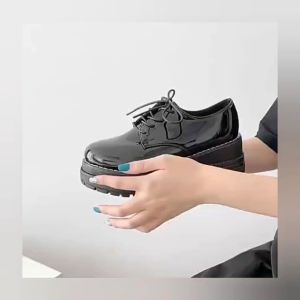 Ladang Online - SERRE Docmart Sepatu Wanita Boots Glossy Ala Jepang Korea Kualitas Terbaik