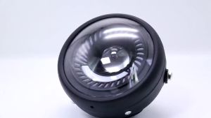 Retro 6.5" LED Motorcycle Headlight Motorcycle Fog Lamp Headlight Bracket High Beam