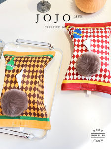 Luxurious Plush Tissue Paper Storage Bag for Living Room JOJOS L PD Fruit Nordic Style Short Velvet Drawstring Bag Household Organizer